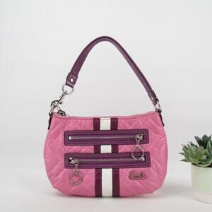 Coach Pink and Purple Quilted Mini Bag